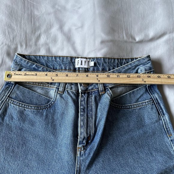 FAYT Women's Jeans Regular Fit Pants Blue Size M 100% Cotton EUC - Picture 6 of 10